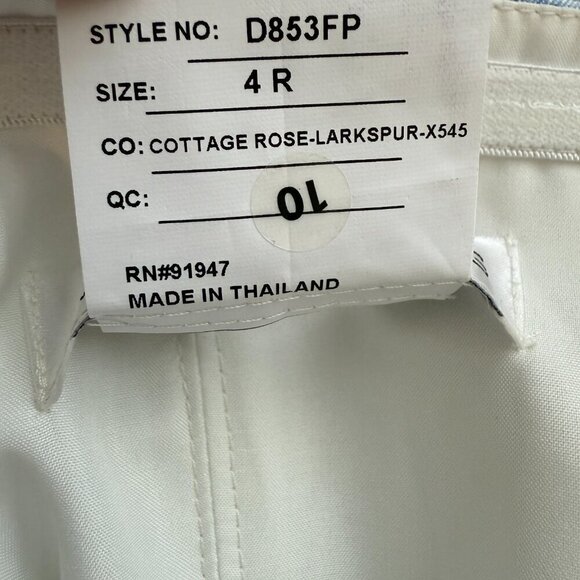 Alfred Sung Floral Ruffle Strapless Trumpet Maxi Gown Women's 4 Cottage Rose NWT - Picture 9 of 12